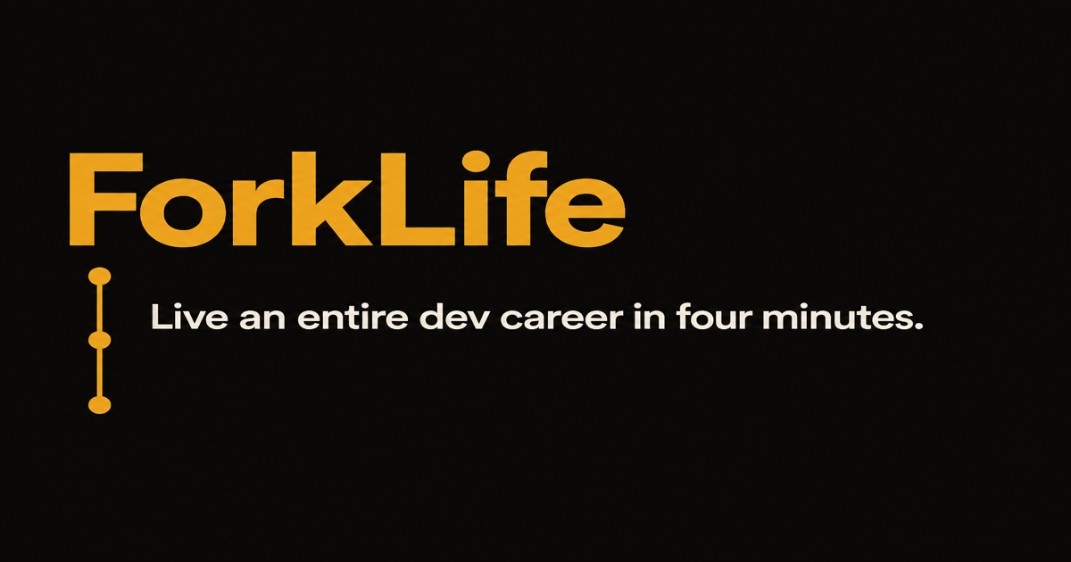 I spent a weekend building ForkLife, a satirical simulator of a software devloper’s career. Any re